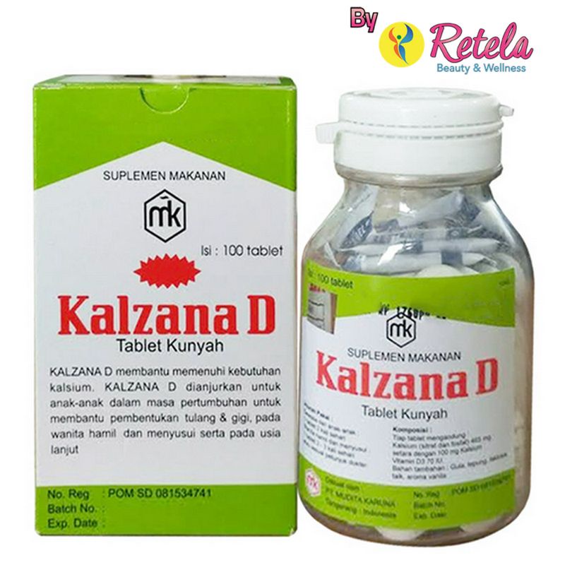 Kalzana D 1 Botol Isi 100 Tablet