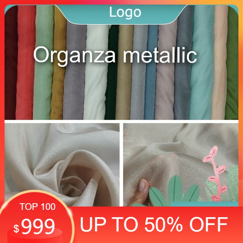 Organza methalik  Premium Tebal / Ekor gaun / Organdy metallic / Organdy metalik / Organza metalik, 