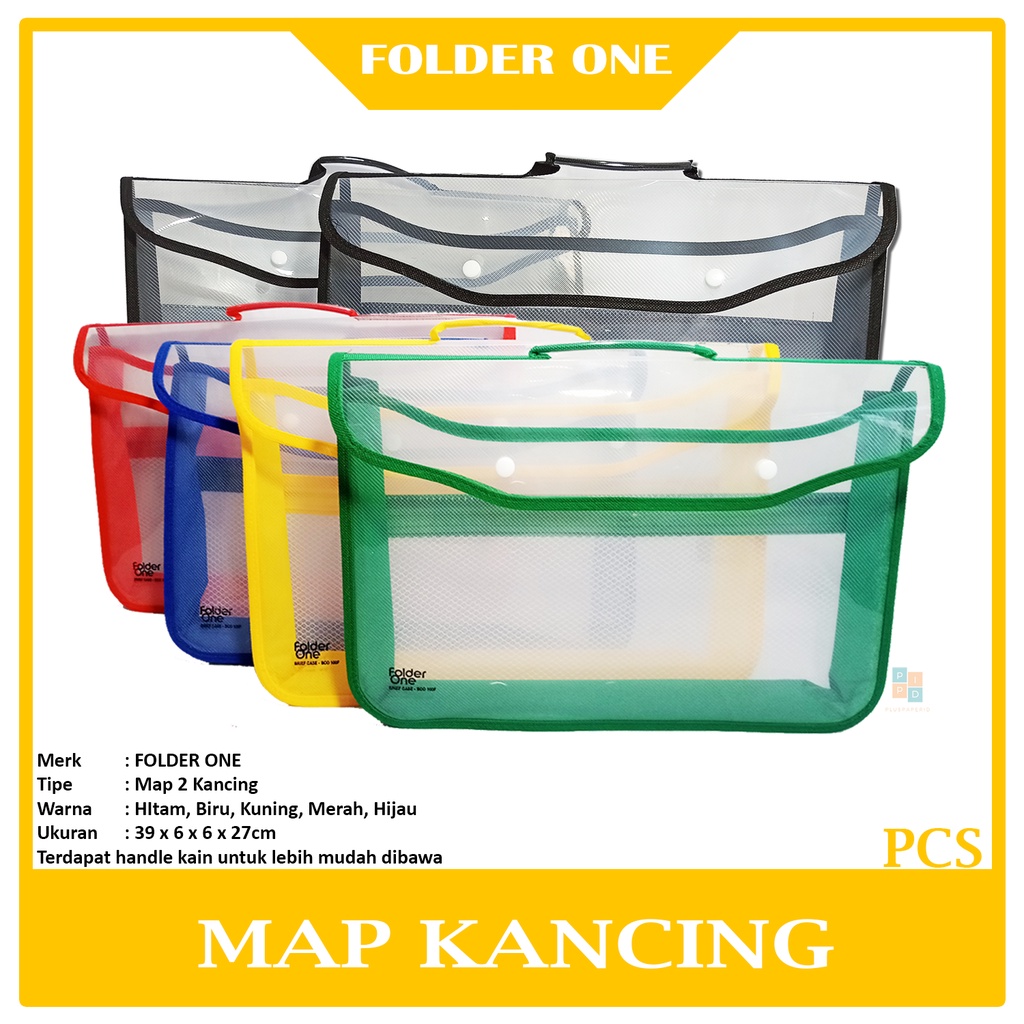 

FOLDER ONE - Map Kancing Plastik Dengan Jaring Kantong - Pcs