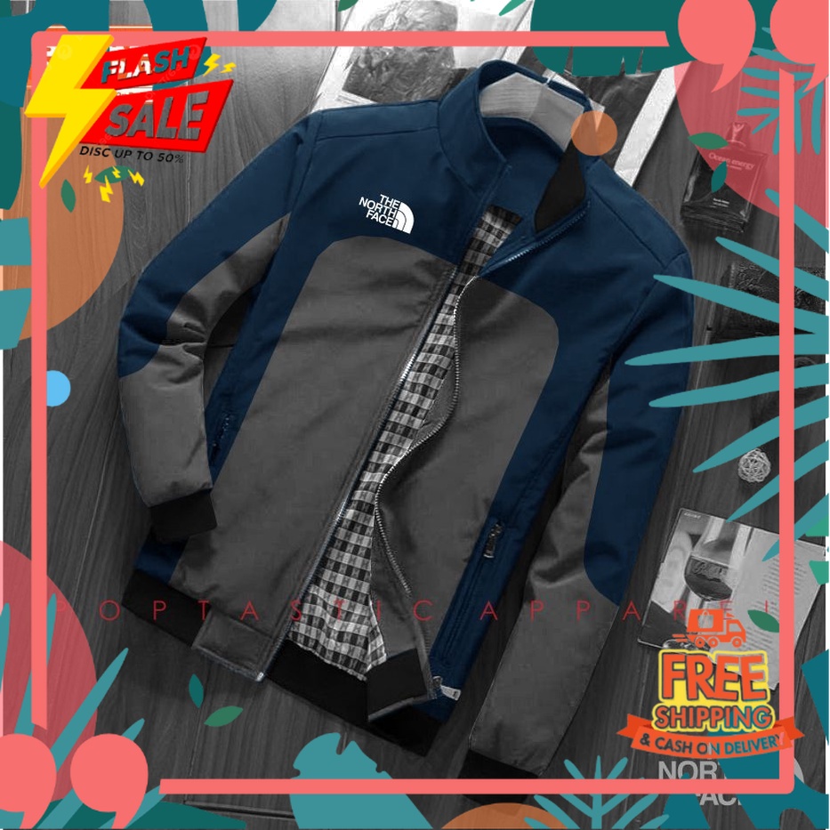 TNF Jaket Musim dingin Jaket parasut pria Bomber hurrington Formal Taslan Waterproof / OUTFIT TRENDY