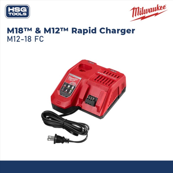 MILWAUKEE M12-18 FC CHARGER BATERAI FAST M12 M18 RAPID COMBO CHARGER