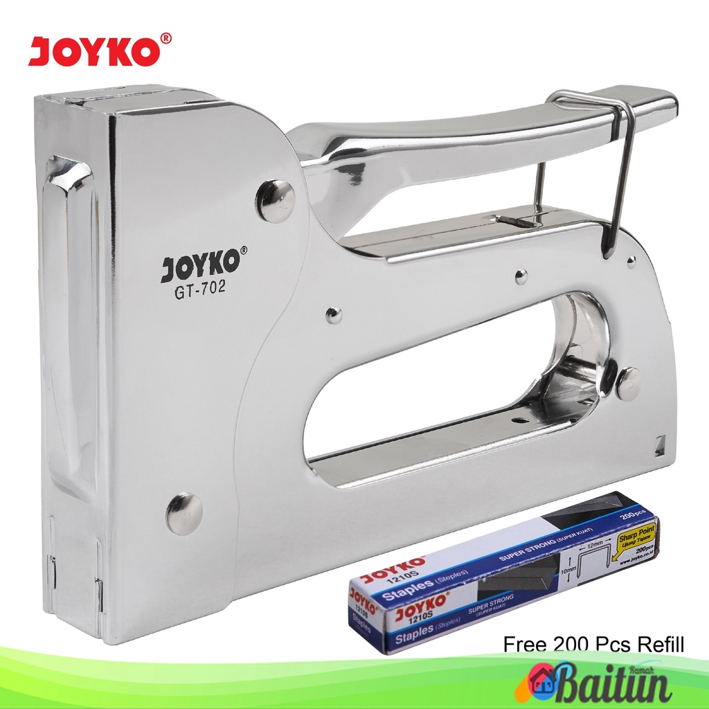 

Baitun Stapler Tembak Gt-702 / Hekter Jok Motor / Staples Tembak Kayu Super Kuat / Gun Tacker Joyko / Steples Tirai Tenda Hajatan Tahan Lama / Alat Stapler Jok Motor / Staples Besar Joyko