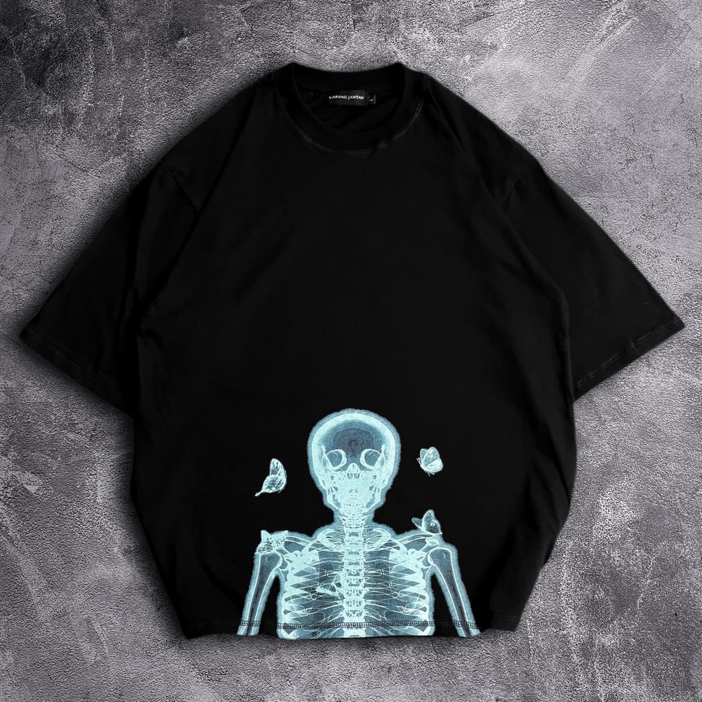 [Oversize] BAJU KAOS OVERSIZE / OVERSIZE T-SHIRT "Tengkorak biru" Promo Spesial Harga Murah