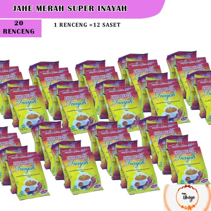 

jahe merah propolis inayah 1 bal [ 20 renceng] ektra proplis ginsng