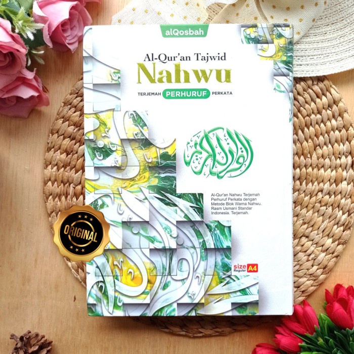 Al-Qur’an Tajwid Nahwu Terjemah Perhuruf Perkata Warna A4 - Original
