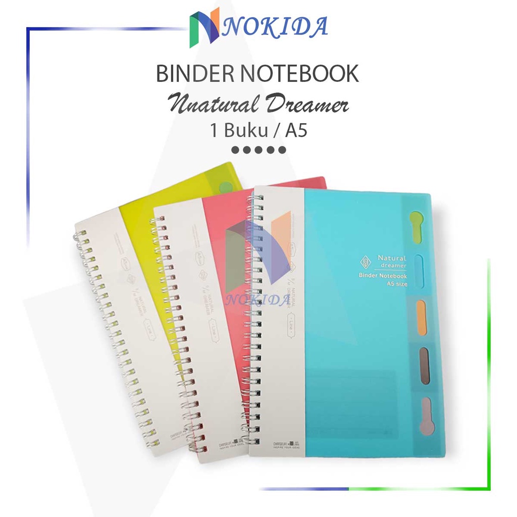 

Nokida Notebook Buku Tulis Natural [A5] / Buku Binder Kecil / Buku Agenda Harian / Buku Sekolah Anak Kwarto 28825-65