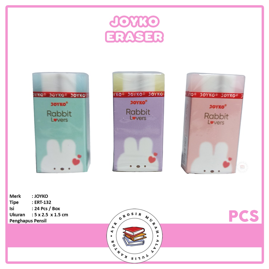 

JOYKO - Penghapus Eraser Pensil ERT-132 Rabbit Lovers - Pcs