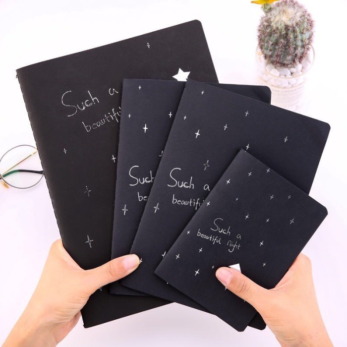

Buku Hitam Kertas Black Book Buku Tulis Black Paper Aesthetic Diary