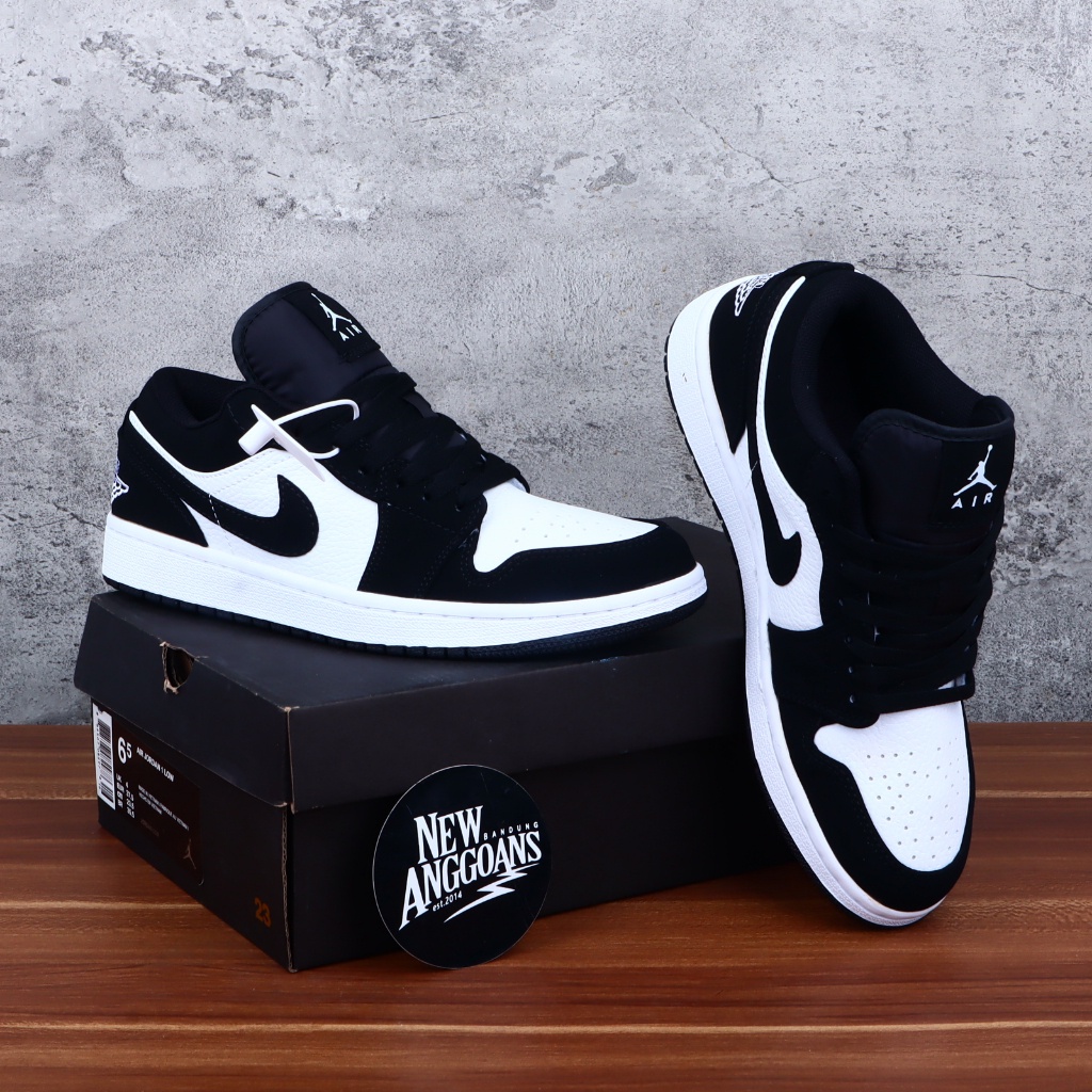 Sepatu Nike Air Jordan 1 Low Panda Black White Hitam Putih