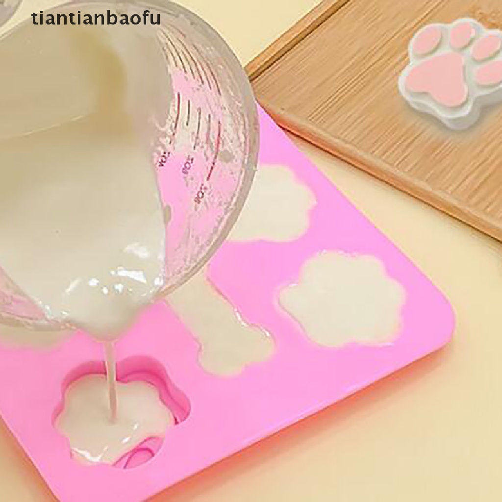 [tiantianbaofu] Cetakan Kaki Tapak Anjing Cetakan Kue Cetakan Tulang 3D DIY Silicone Bakeware Moldses Butik