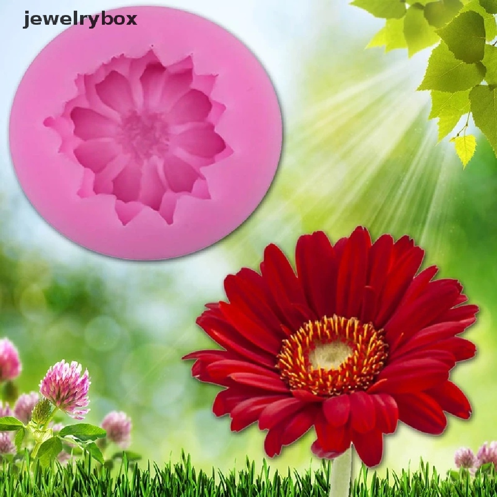 [jewelrybox] Cetakan Silikon Bentuk Bunga Daisy DIY Pastry Cupcake Chocolate Bakeware Mould Butik