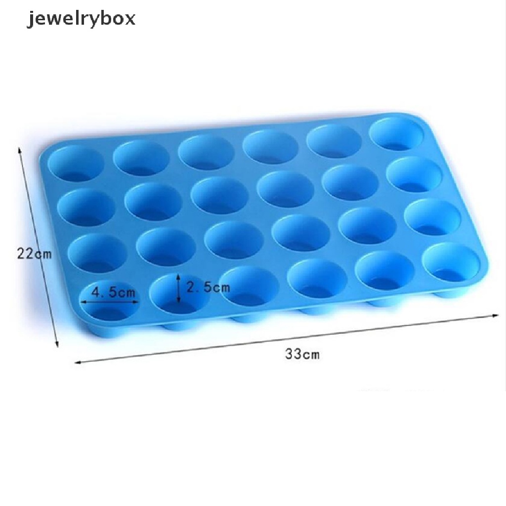 [jewelrybox] 24 Cavity Pan Tray Silikon Mini Cupcake Cookie Bakeware Cetakan Kue Muffin Cup Butik