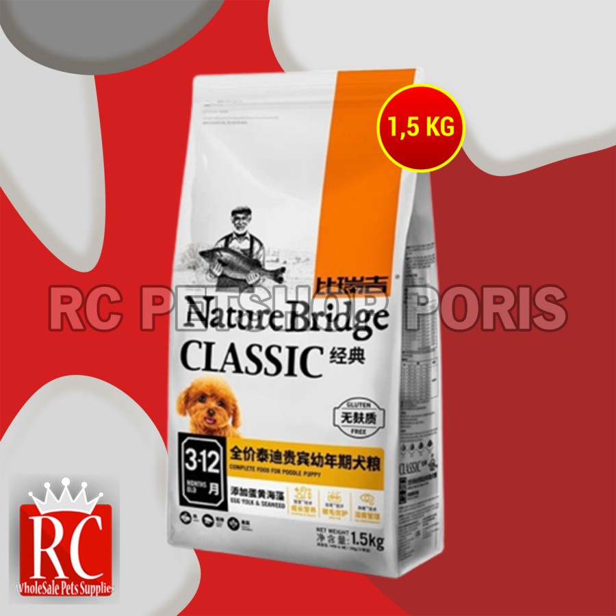 Nature Bridge Poodle Puppy Makanan Anak Anjing Dog Food Dry 1.5 KG