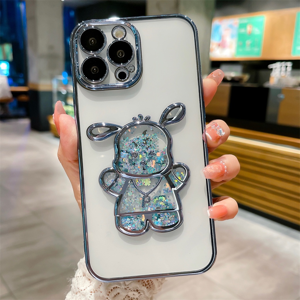 Kartun Mewah puppy Bening case iPhone 14 Pro Max case iPhone 13 12 Pro Max 11 case Kamera Perlindungan Lensa film Cakupan Penuh, Perlindungan Tahan Guncangan Lembut Penutup Belakang