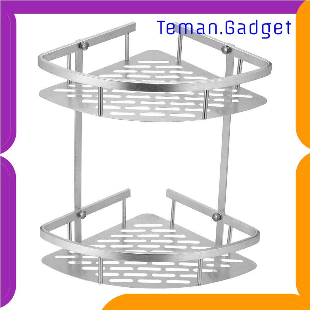 TG - ART LemonBest Rak Aluminum Triangular Organizer Bathroom 2 Layers - G48