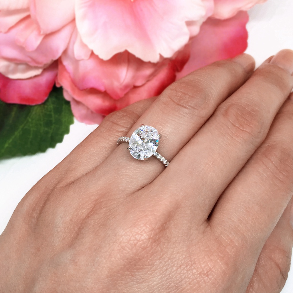 Goldkingdom Aksesoris Perhiasan Fashion Ready Stock Delapan Hati Dan Delapan Panah Super Flash Berbentuk Telur Cincin Berlian Perempuan Eropa Dan Amerika Serikat Populer Meledak