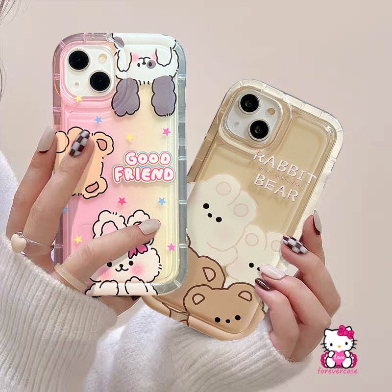 Casing Good Friend Beruang Kelinci Lucu Untuk Samsung A23 A14 A04 A03s A12 A13 A32 A50s A20s A21s A51 A31 A20 A30s A11 A04s A03 A04E A50 A52 A02s A52s A30 F23 M23 Airbag Soft Cover