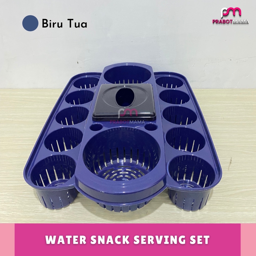 Set Tempat Rak Air Mineral Gelas & Toples - Water Snack Serving