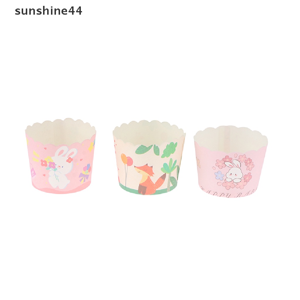 Sunshine 50Pcs Cupcake Paper Cup Muffin Cake Cup Untuk Pesta Pernikahan Pembungkus Kue Case ID