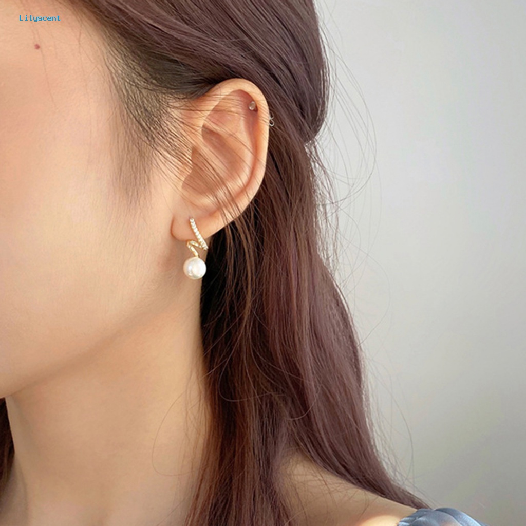 Lilyscent 1pasang Giwang Telinga Wanita Elegan Aksesori Perhiasan Gaya Korea Geometris Ear Studs Twisted