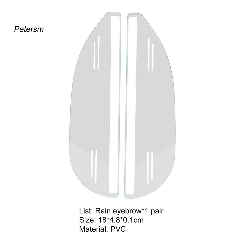 Pp 1pasang Diterapkan Secara Luas Pelindung Spion Untuk Autocar View Mirror Sticker Rain Brow Reusable