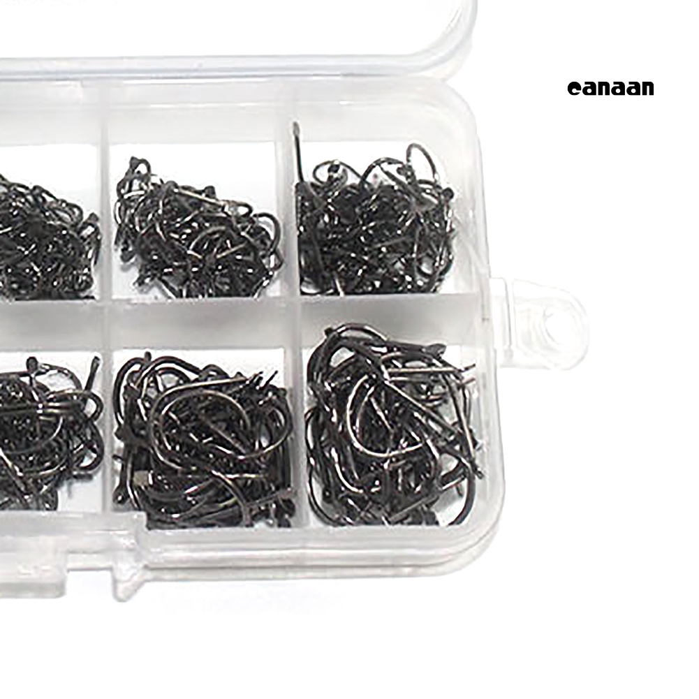 Cnn-500pcs/set Baja Karbon Kuat Air Asin Memancing Lingkaran Jig Hooks Set