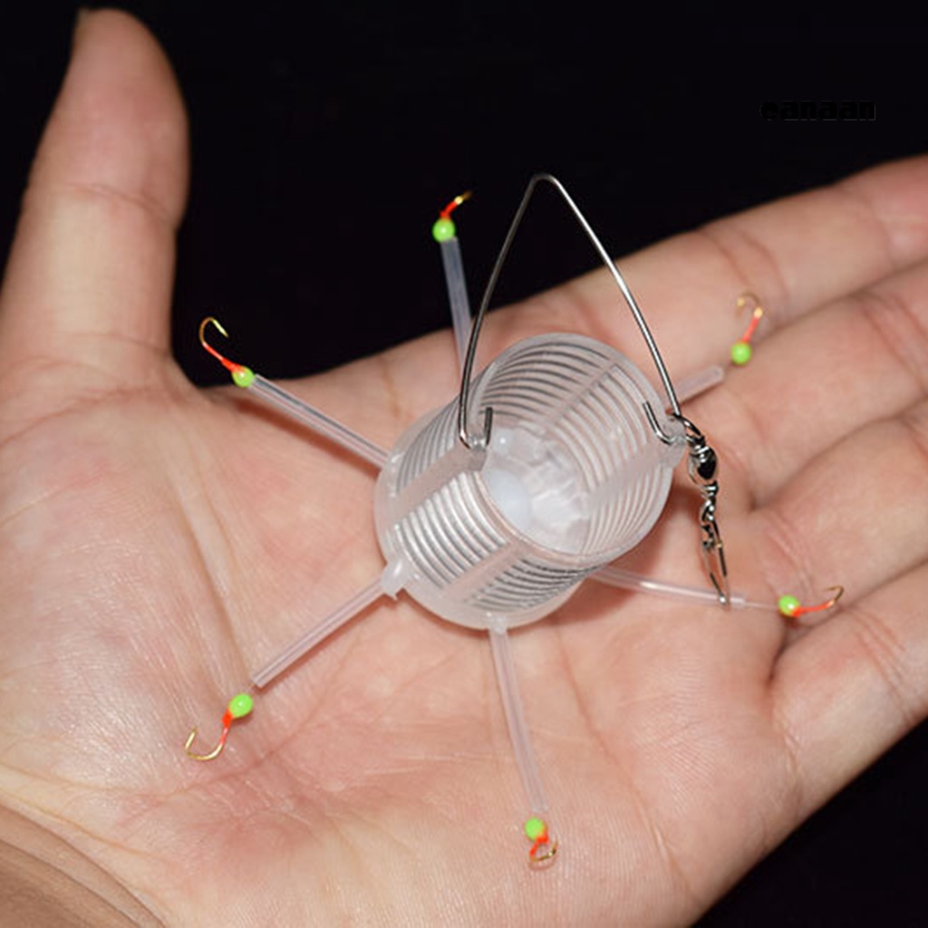 Cnn- Keranjang Perangkap Pancing Plastik Anti Lilitan Berongga Memancing Umpan Kandang Dengan Enam Kait Aksesori Pancing