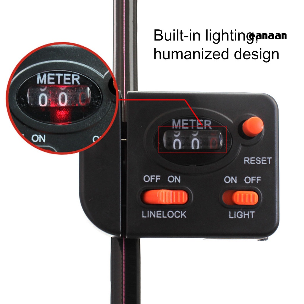 Cnn-fishing Line Counter Digital Display Kapasitas Garis Besar ABS Bantalan Kuat Pengukur Garis Berlampu Untuk Cumi