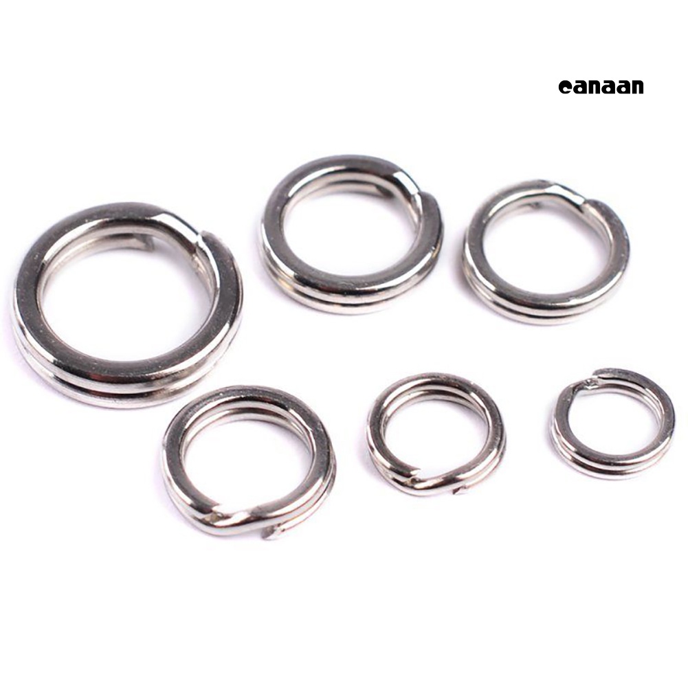 Cnn-100pcs Stainless Steel Double Loop Split Ring Open Fishing Konektor Tackle