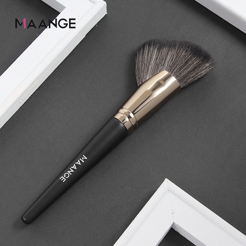 MAANGE 1PCS Brush Make Up Premium Kuas Kontur Sabit / Kuas Alis / Eyeliner Brush / Kuas Bibir Bulat / Kuas Bedak Perona Pipi Foundation Bulu Lembut Dan Halus