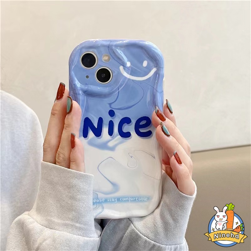 IPHONE Casing Kompatibel Untuk Iphone14 13 12 11 Pro Max X Xr Xs Max8 7 6 6s Plus SE 2020 Gaya Jepang Korea Simple Inggris Susu Halo Dyed Cream Phone Case Shockproof Cover Pelindung