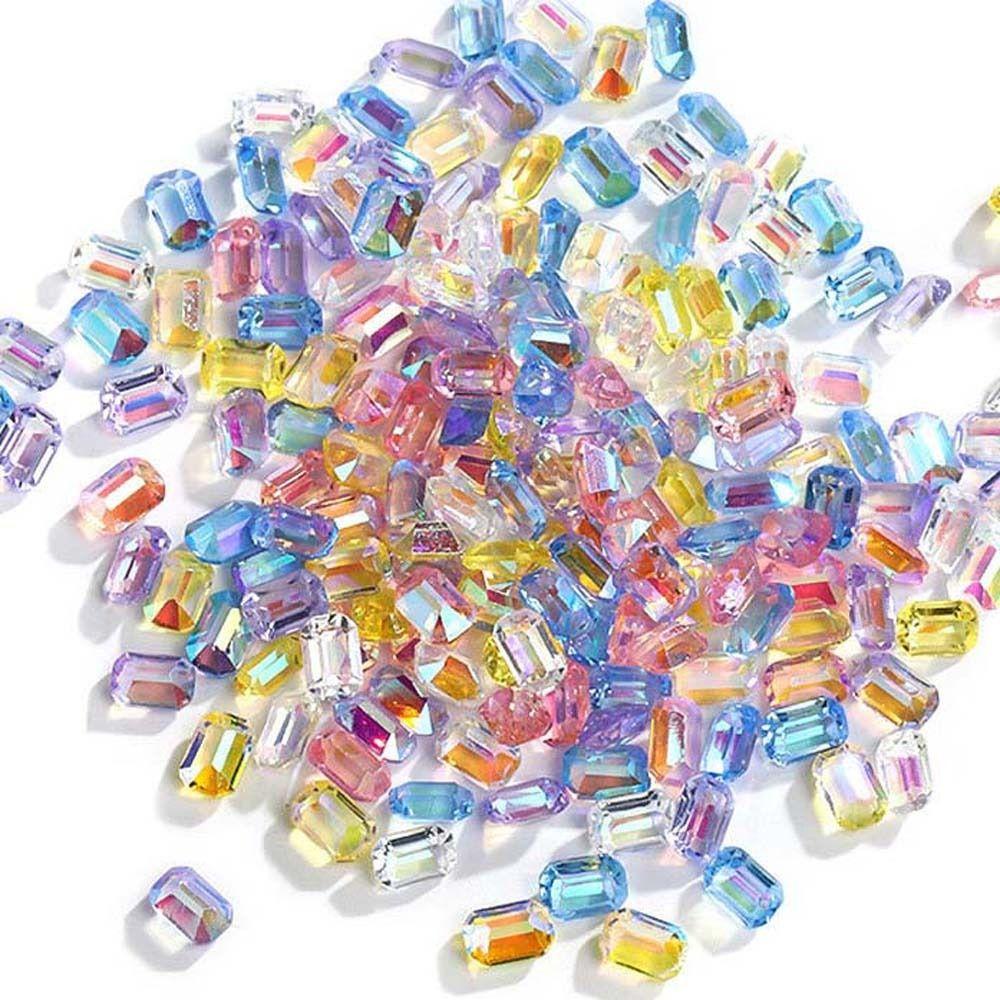 Mxbeauty Aurora Dekorasi Kuku Wanita 6grid Berbentuk Oktagonal Manikur Aksesoris Hiasan Kuku Ins Gaya Perhiasan Kuku