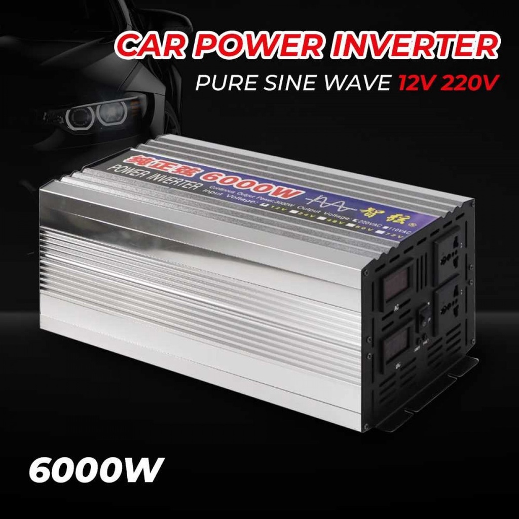 Car Power Inverter Mobil Pure Sine Wave Ubah Arus 12V to 220V 3000W