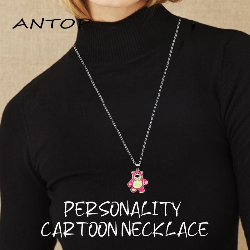 [Antop Termurah] Cinnamoroll Strawberry Bear Pikachu Rainbow Kartun Indah Kalung Paduan Kepribadian Kalung