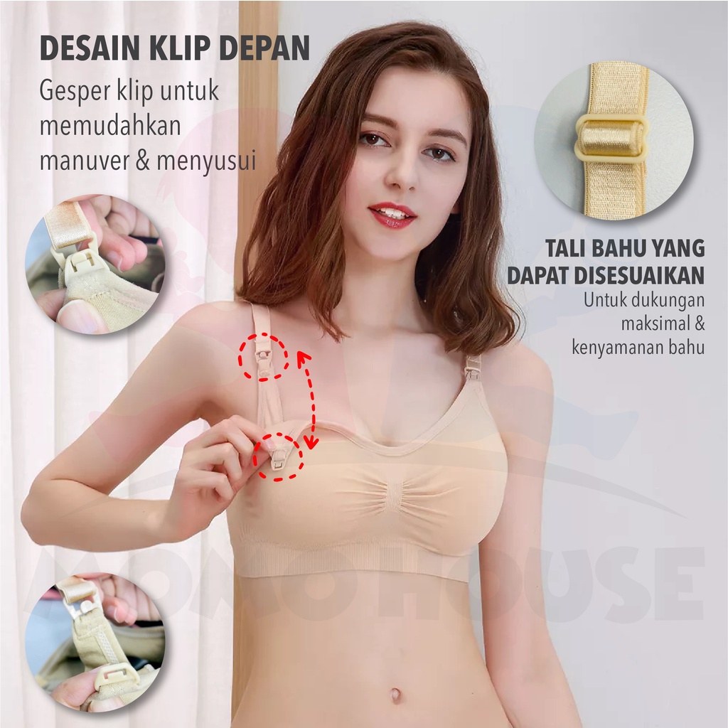 MOMO HOUSE Bra Menyusui Bh Menyusui Bra Wanita Bra Ibu Hamil Bh Hamil Breastfeeding Bh Ibu Hamil Nursing Bra