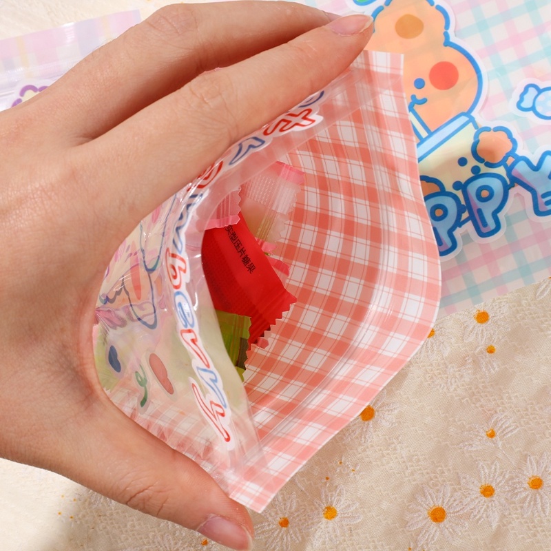 Kreatif Dan Lucu Snack Disegel Tas Penyimpanan Serbaguna Tahan Lembab Tas Biskuit Beruang Panggang Self Sealing Bag