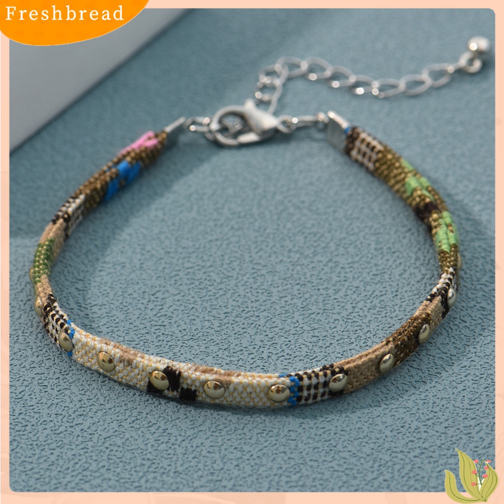 &lt; Freshbread &gt; Braided Gelang Bohemian Etnik Anyaman Adjustable Geometris Hias Hadiah Wanita Warna-Warni Tali Bangle Pergelangan Tangan Aksesoris Untuk Pakaian Sehari-Hari