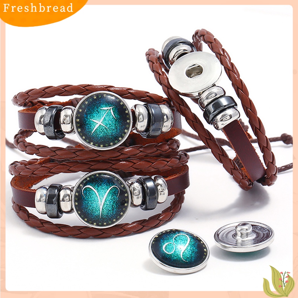 &lt; Freshbread &gt; Gelang Tali Rantai Adjustable Retro 12rasi Bintang Braided Bracelet Untuk Pesta