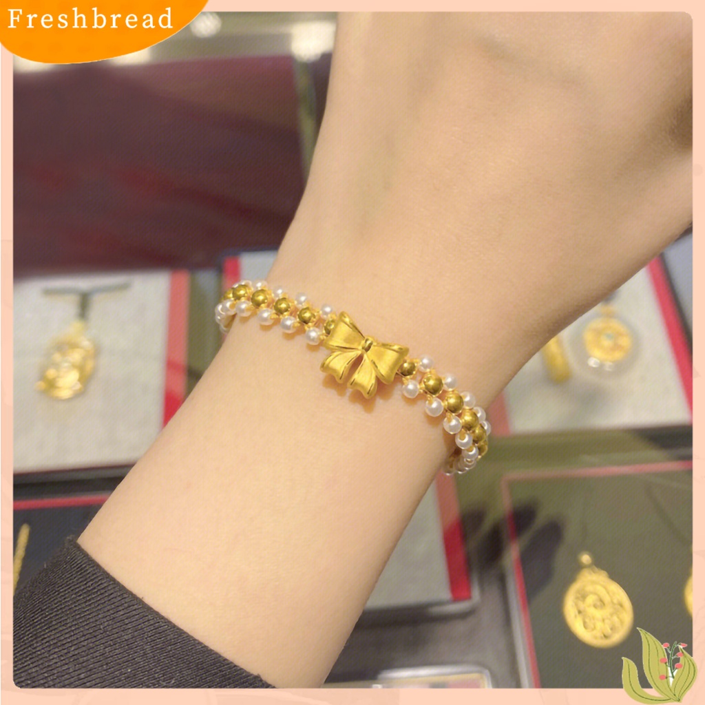 &lt; Freshbread &gt; Gelang Rantai Kepribadian Handmade Beads Adjustable Ikatan Simpul Mutiara Imitasi Tangan Braided Bracelet Perhiasan Aksesori