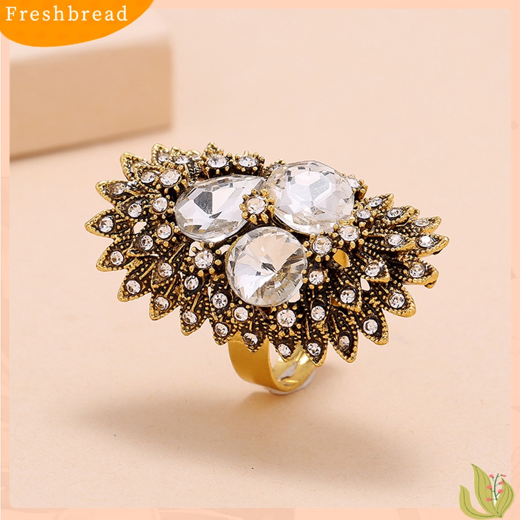 &lt; Freshbread &gt; Wanita Cincin Indah Adjustable Vintage Bohemian Geometris Tidak Teratur Ring Untuk Pakaian Sehari-Hari