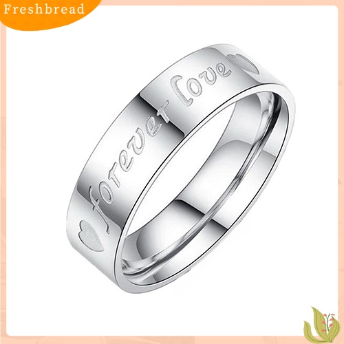 &lt; Freshbread &gt; Perhiasan Fashion Unisex Selamanya Cinta Cetak Buku Jari Pasangan Cincin Pecinta Hadiah