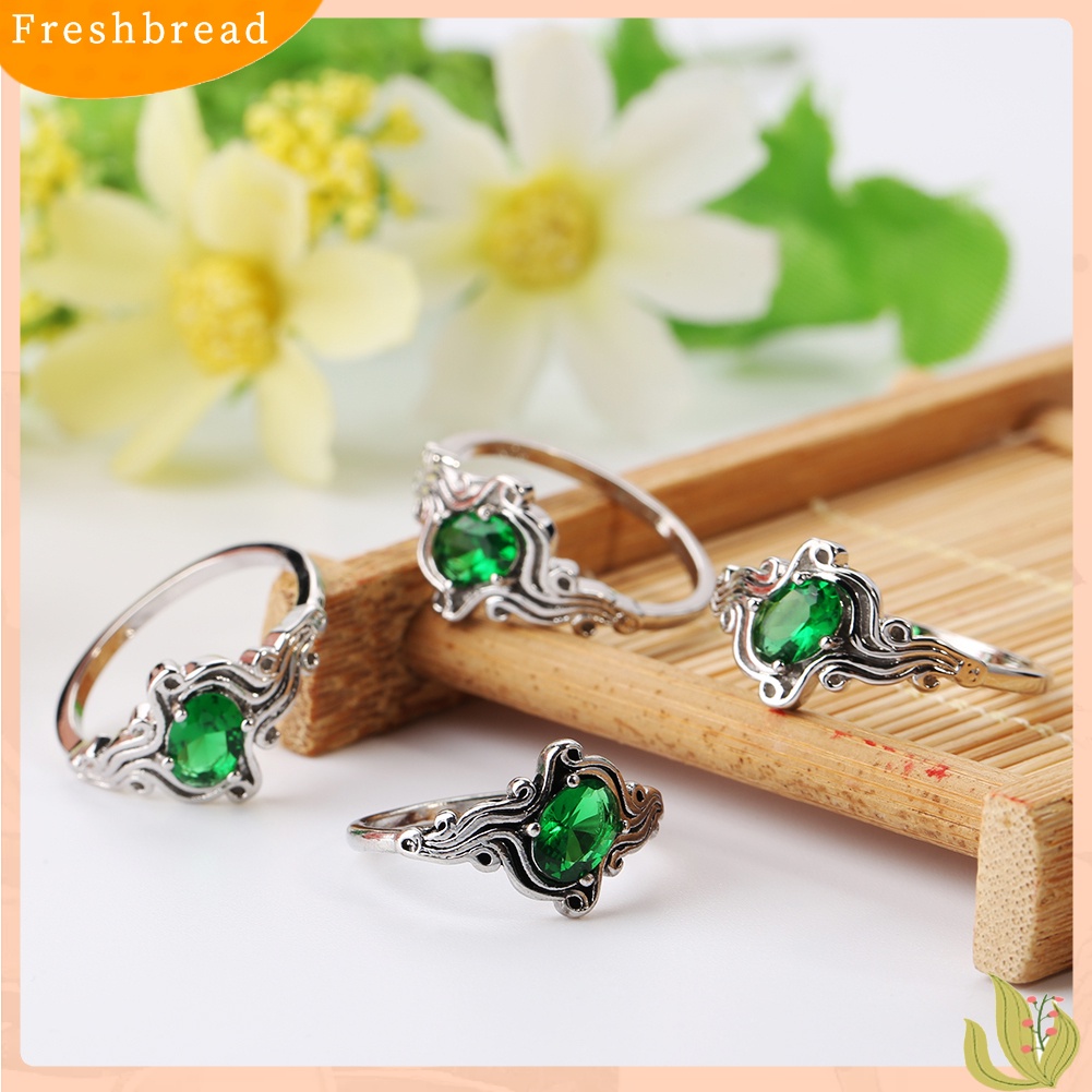 &lt; Freshbread &gt; Elegan Pernikahan Pengantin Pesta Aksesori Lady Berlian Imitasi Bertatahkan Cincin Perhiasan