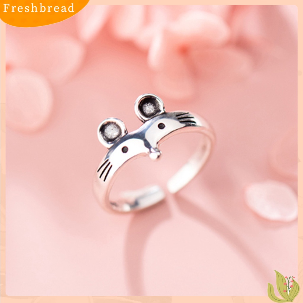 &lt; Freshbread &gt; Wanita Cincin Tikus Perhiasan Vintage Pembukaan Adjustable Finger Ring Untuk Pesta Perjamuan Prom