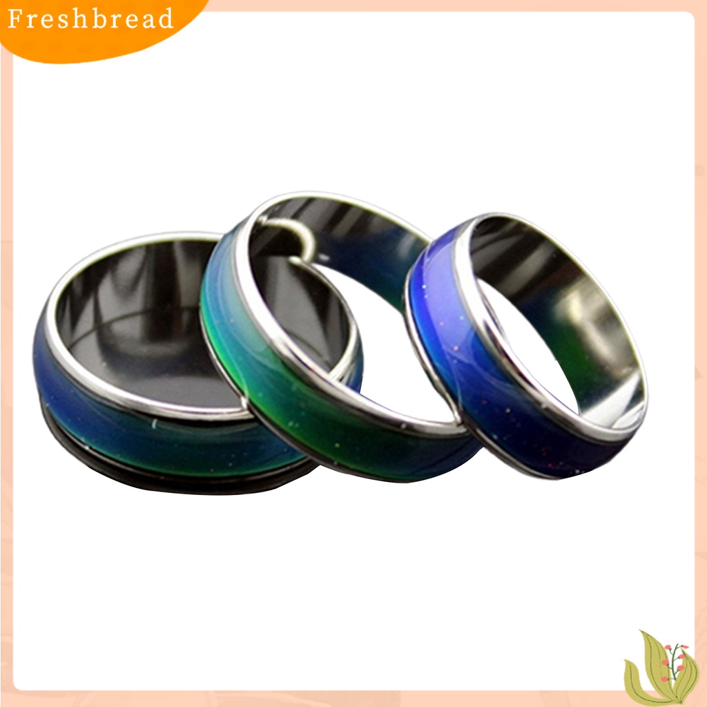 &lt; Freshbread &gt; Wanita Pria Kreatif Mood Temperature Berubah Warna Cincin Jari Perhiasan Hadiah Untuk Pesta Club Pacaran