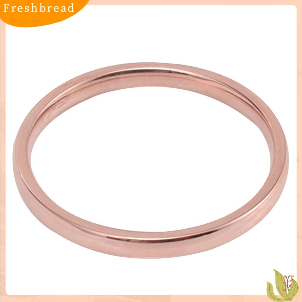 &lt; Freshbread &gt; Wanita Fashion Halus Dipoles Cincin Jari Baja Titanium Hadiah Perhiasan Pernikahan