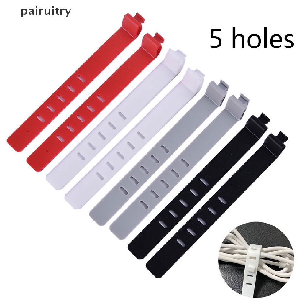 Prt 2PCS Silicone Phone Data Cable Winder Earphone Klip Charger Organizer Pengikat Kabel PRT