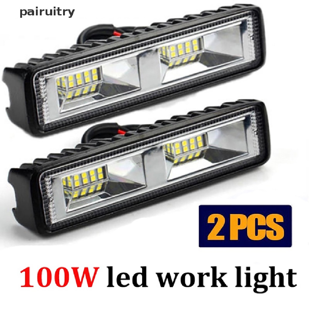 Prt 2pcs 6inch LED Lampu Kerja Spot Beam Bar Mobil SUV OffRoad Driving Fog Lamps PRT