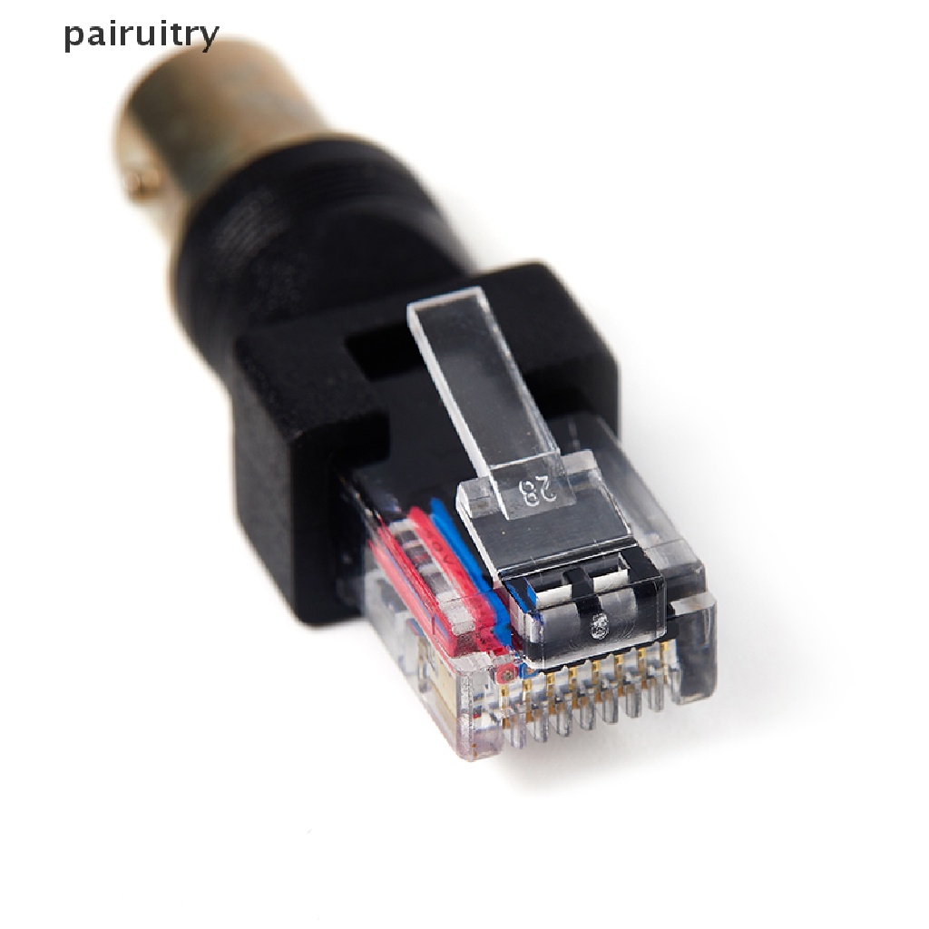 Prt 1Pc Konektor Hitam BNC Female Jack to RJ45 Male Plug RF Adapter Coaxial PRT