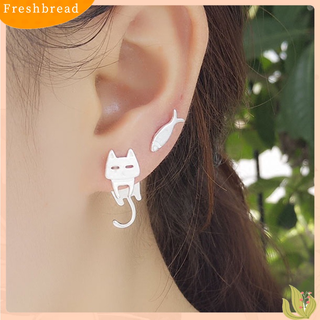 &lt; Freshbread &gt; 1pasang Ear Studs Bentuk Ikan Perhiasan Indah Semua Pertandingan Ringan Lucu Anting Tusuk Untuk Pacaran