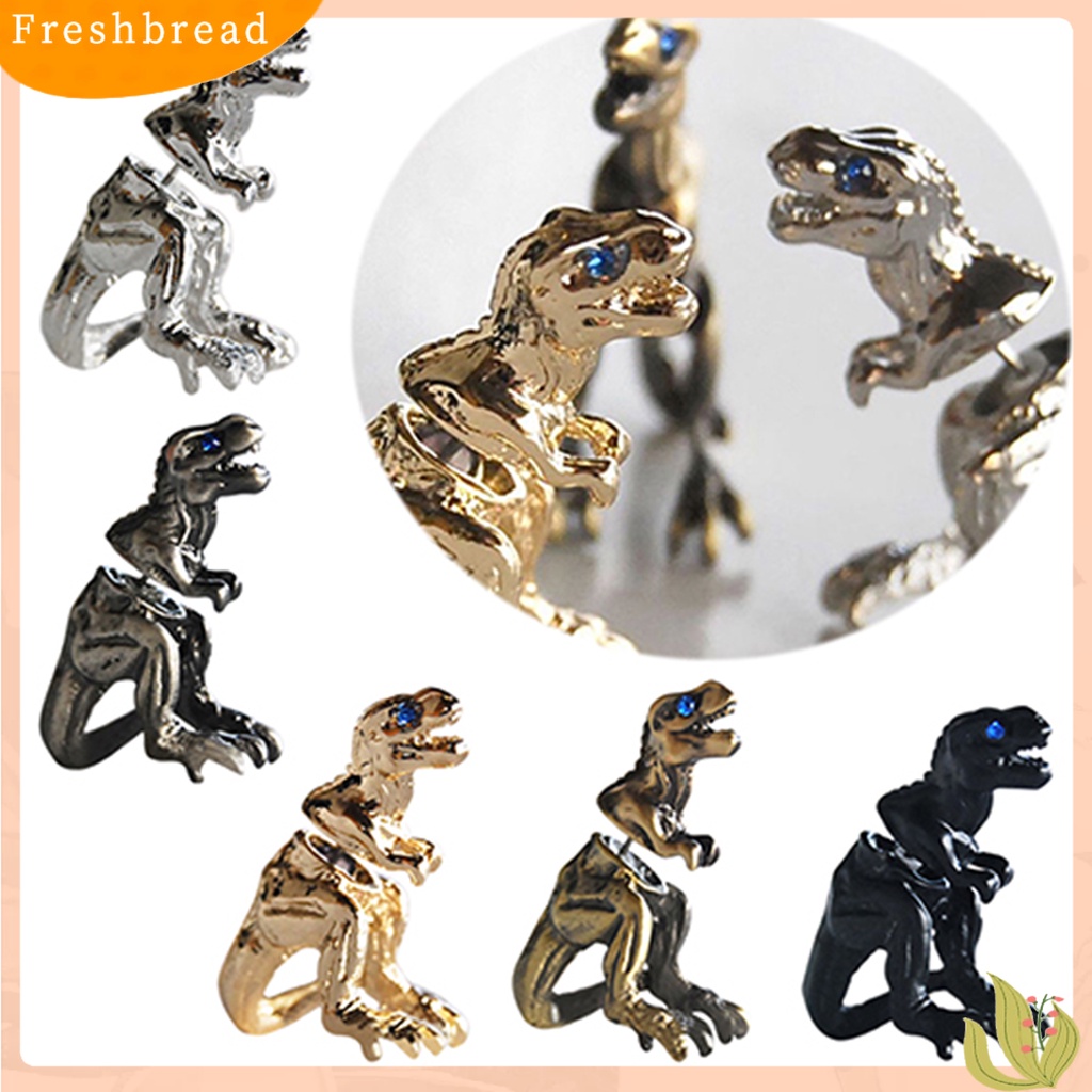 &lt; Freshbread &gt; Ear Studs Punk Bentuk Dinosaurus Alloy Indah 3D Anting Tusuk Hewan Untuk Pesta